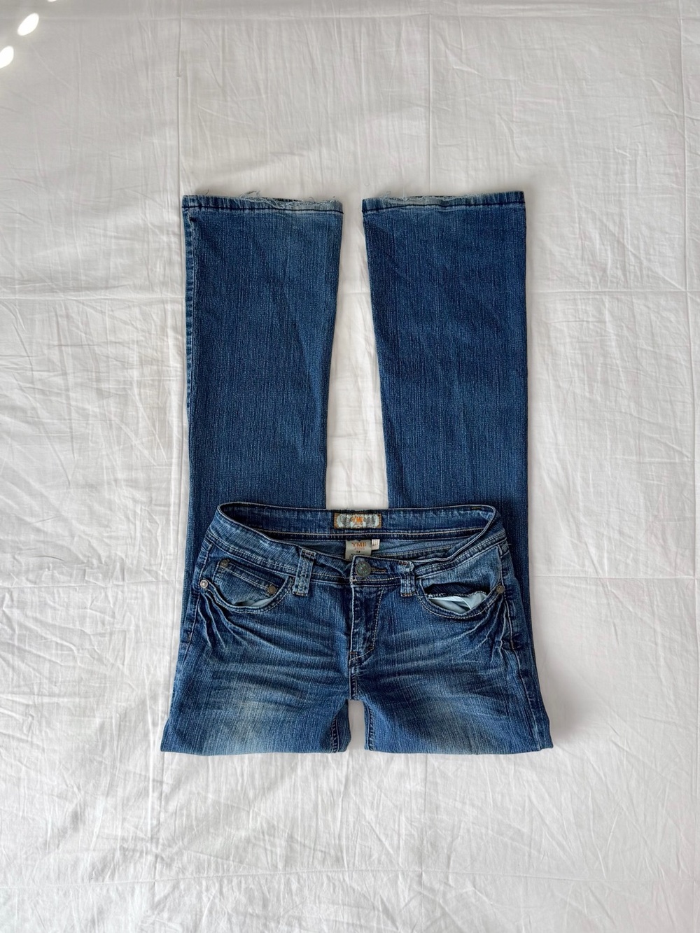 Vintage Y2K YMI Lowrise Bootcut Medium Wash Faded Denim Jeans Size 9